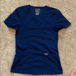 Cherokee workwear revolution navy scrub top